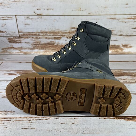 Timberland Mens Field Boot Lace Up Dark Blue Nubuck Size 12 - Picture 2 of 9